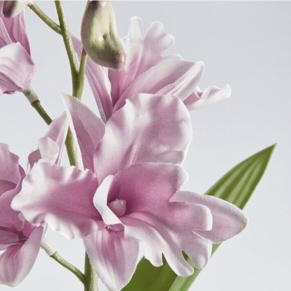 New! Artificial Pink Orchid Plant Beautiful Flowers Faux Plant Indoor Outdoor - Picture 3 of 9